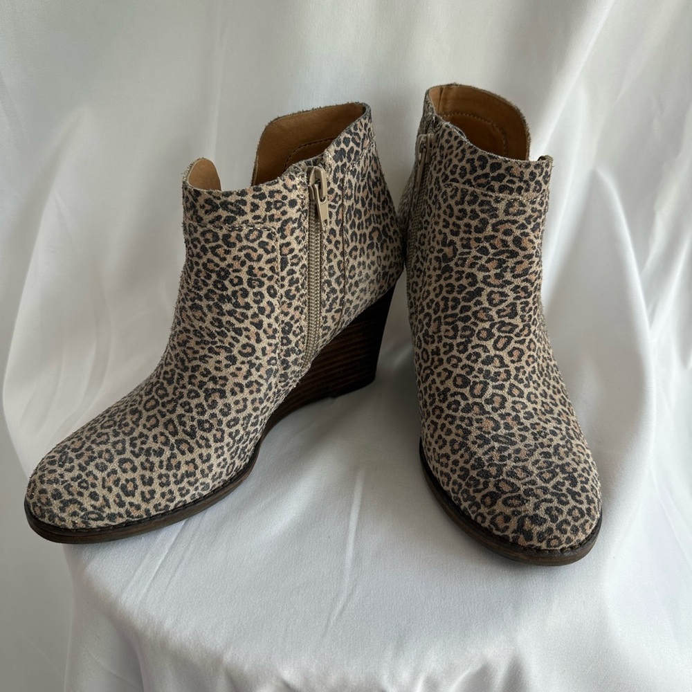 Lucky Brand Tan Leather Ankle Boots